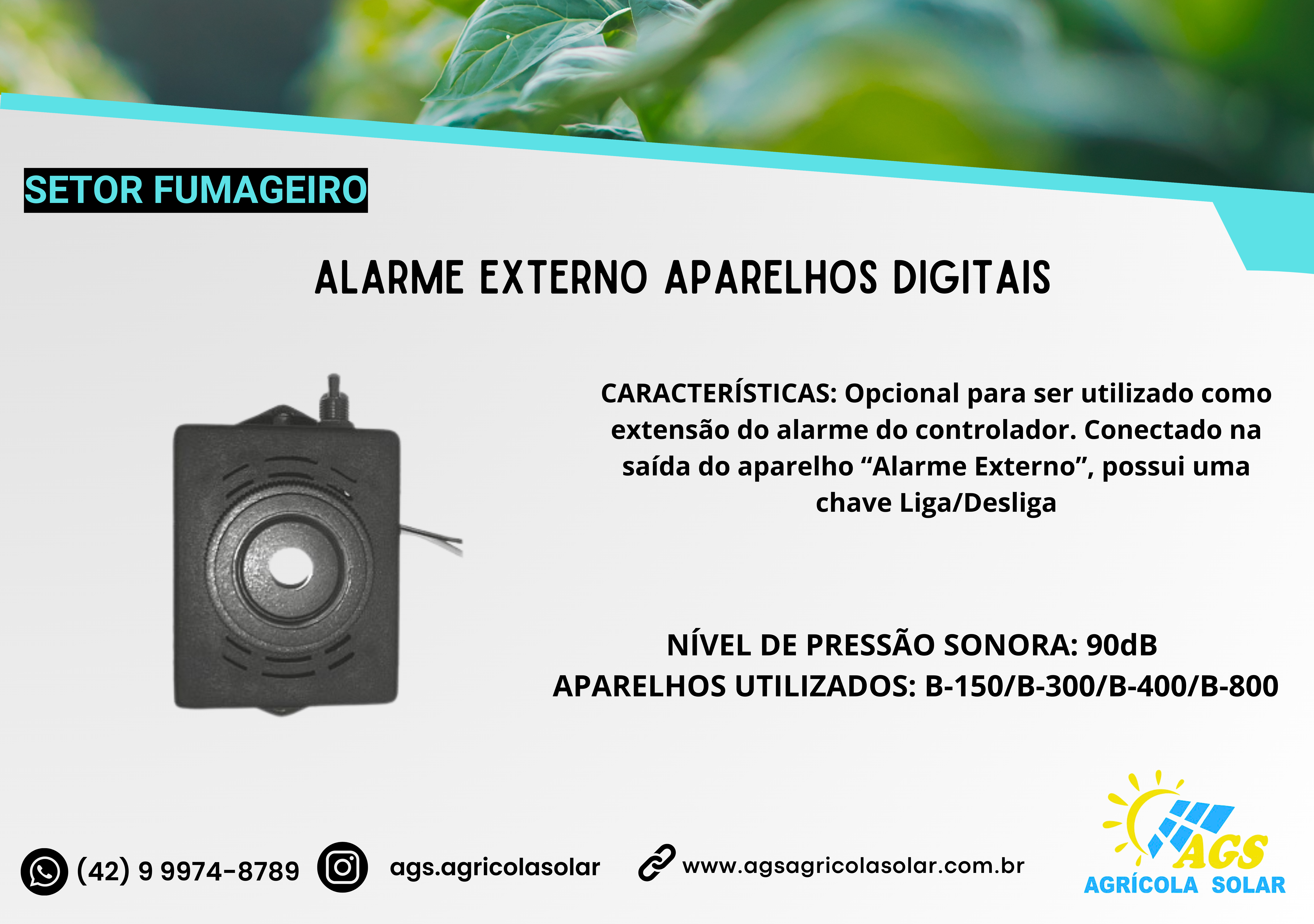 ALARME EXTERNO APARELHOS DIGITAIS