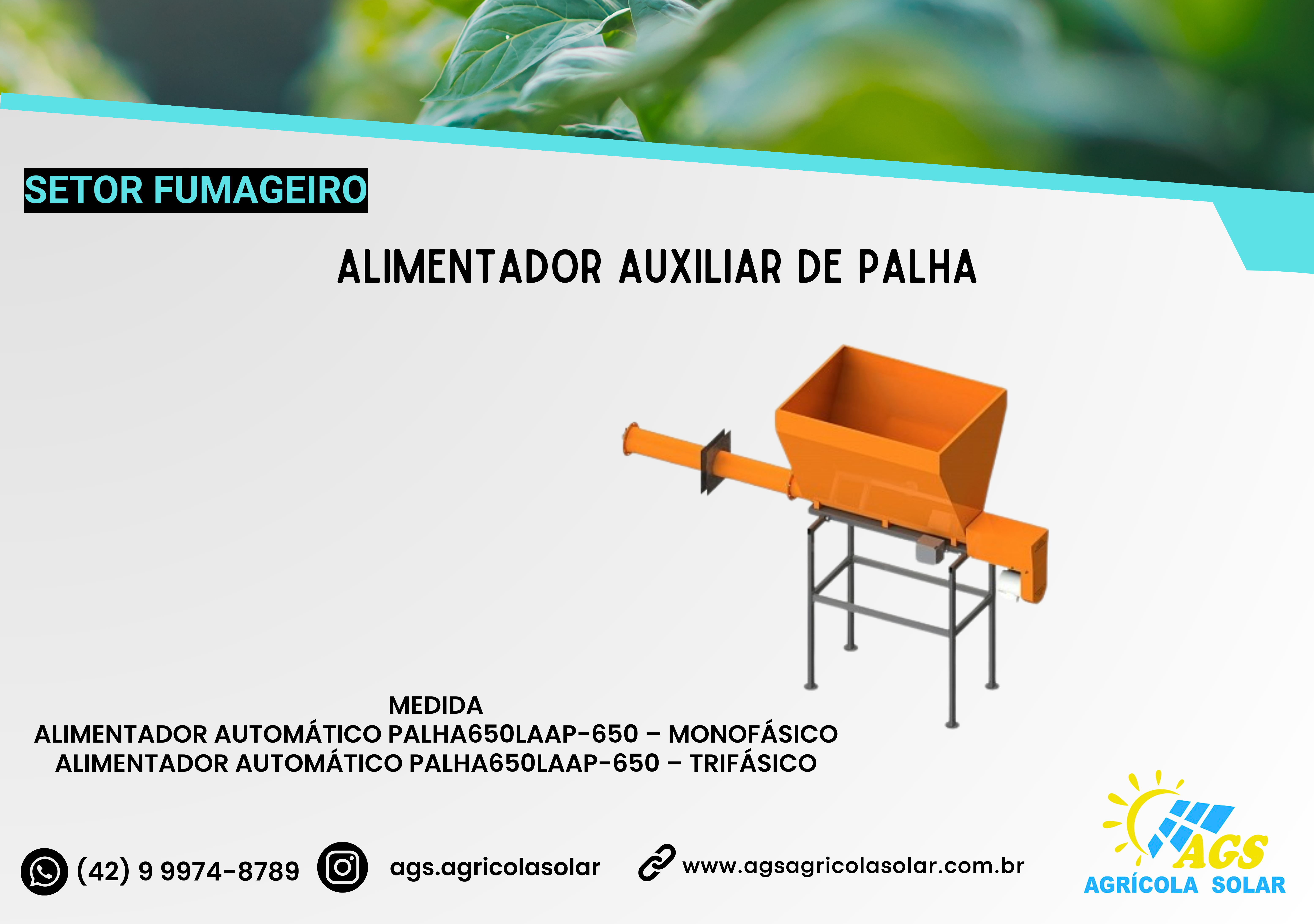 ALIMENTADOR AUXILIAR DE PALHA