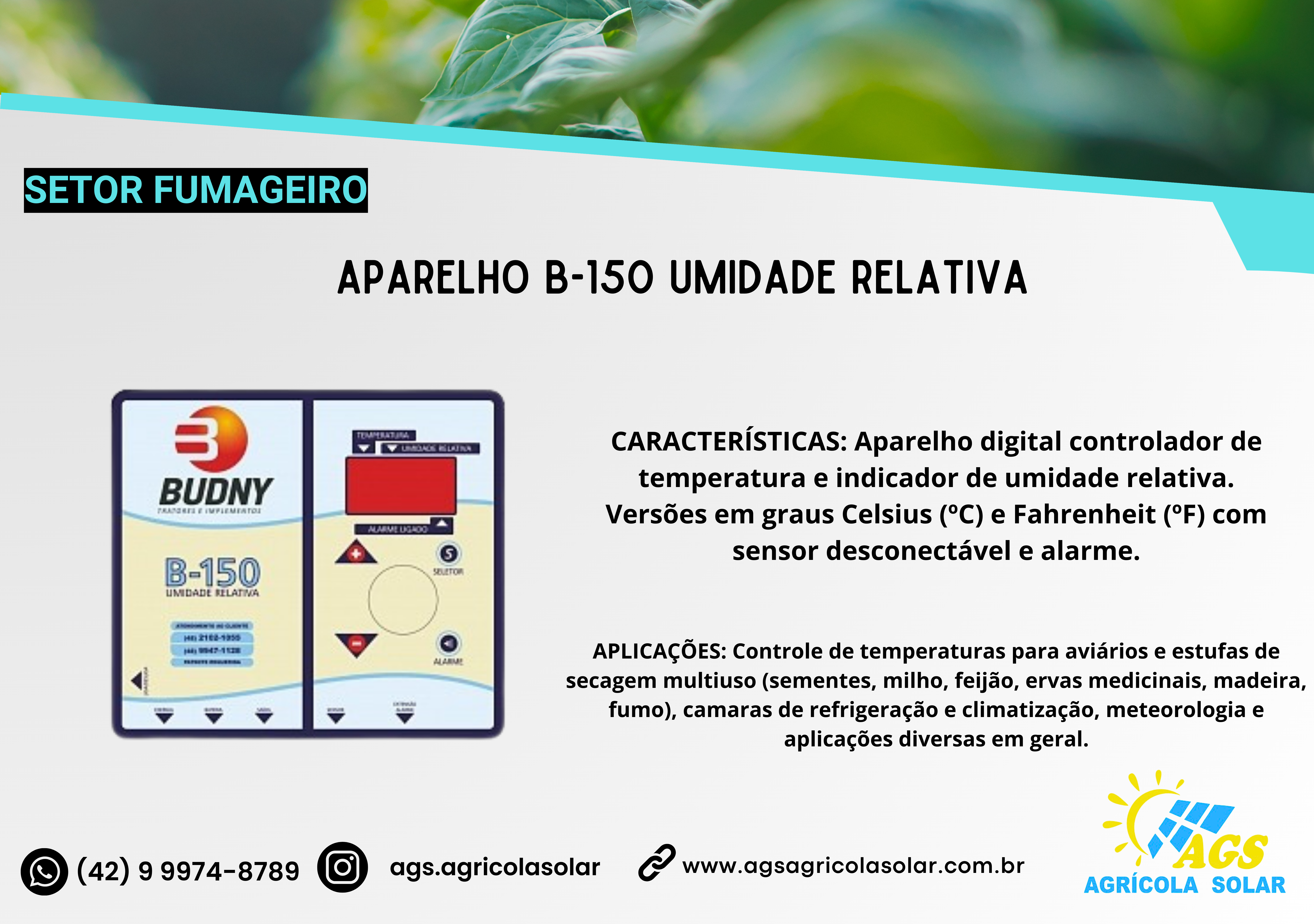 APARELHO B-150 UMIDADE RELATIVA