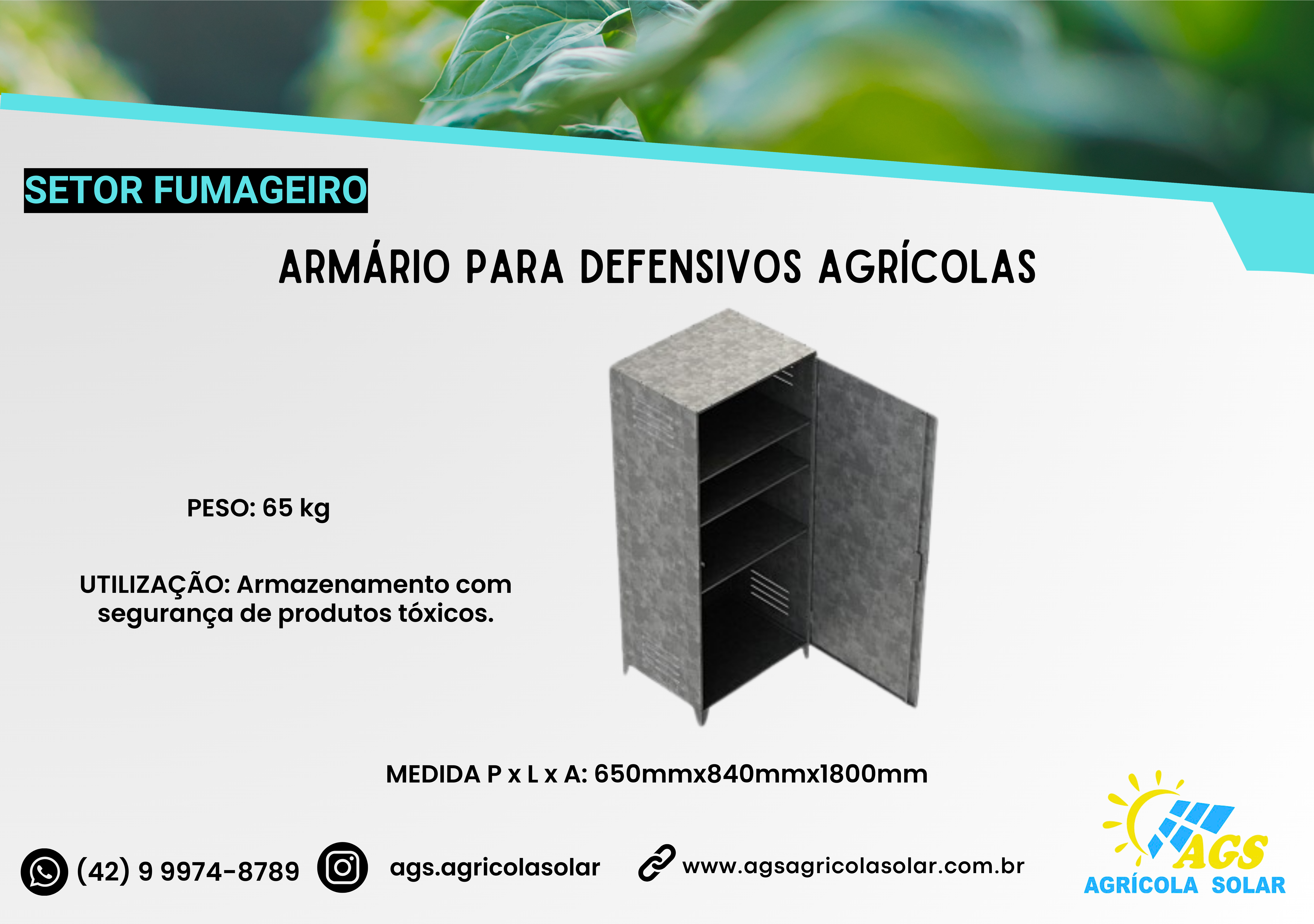 ARMÁRIO PARA DEFENSIVOS AGRÍCOLAS