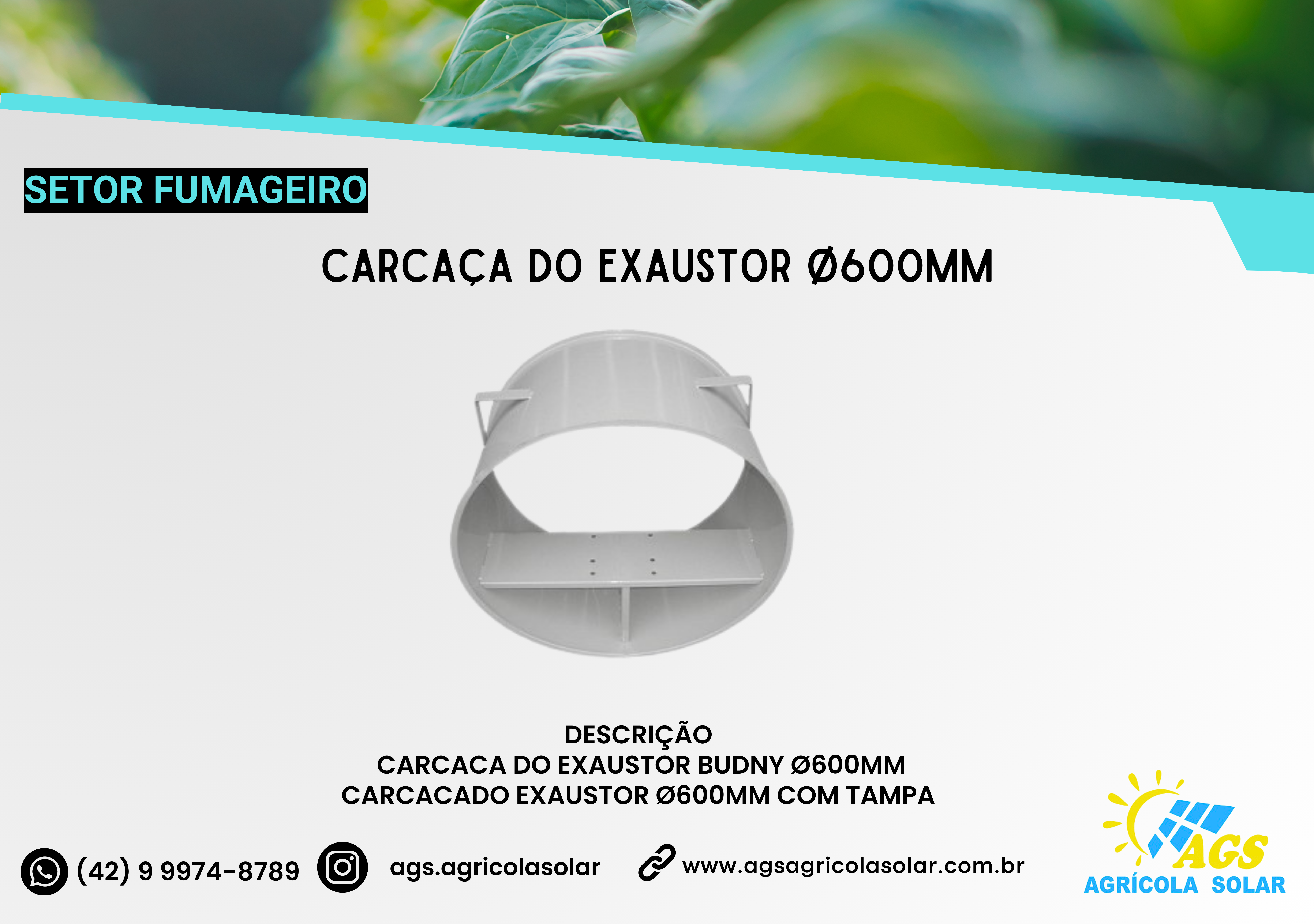 CARCAÇA DO EXAUSTOR Ø600MM