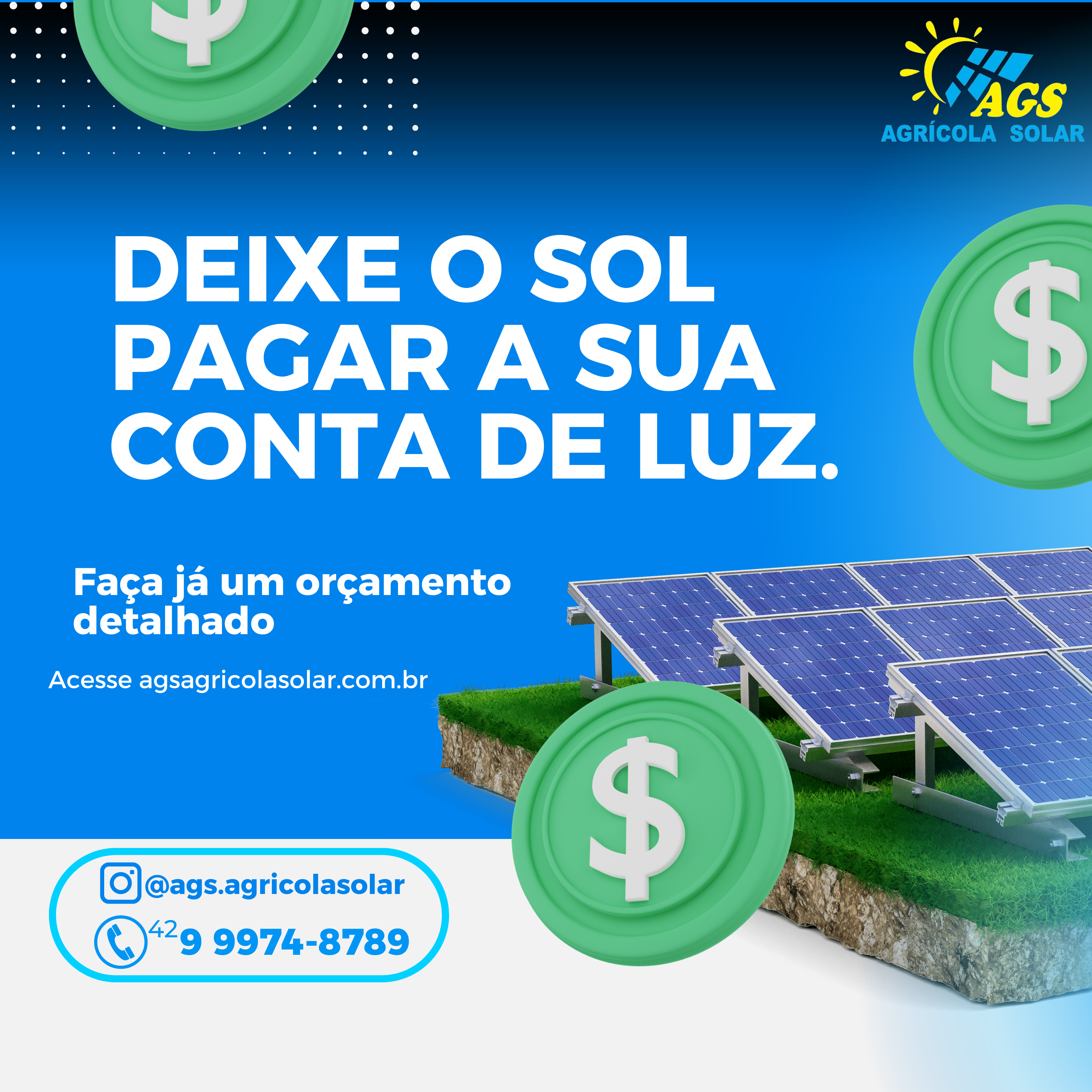 Deixe o sol pagar sua conta de luz