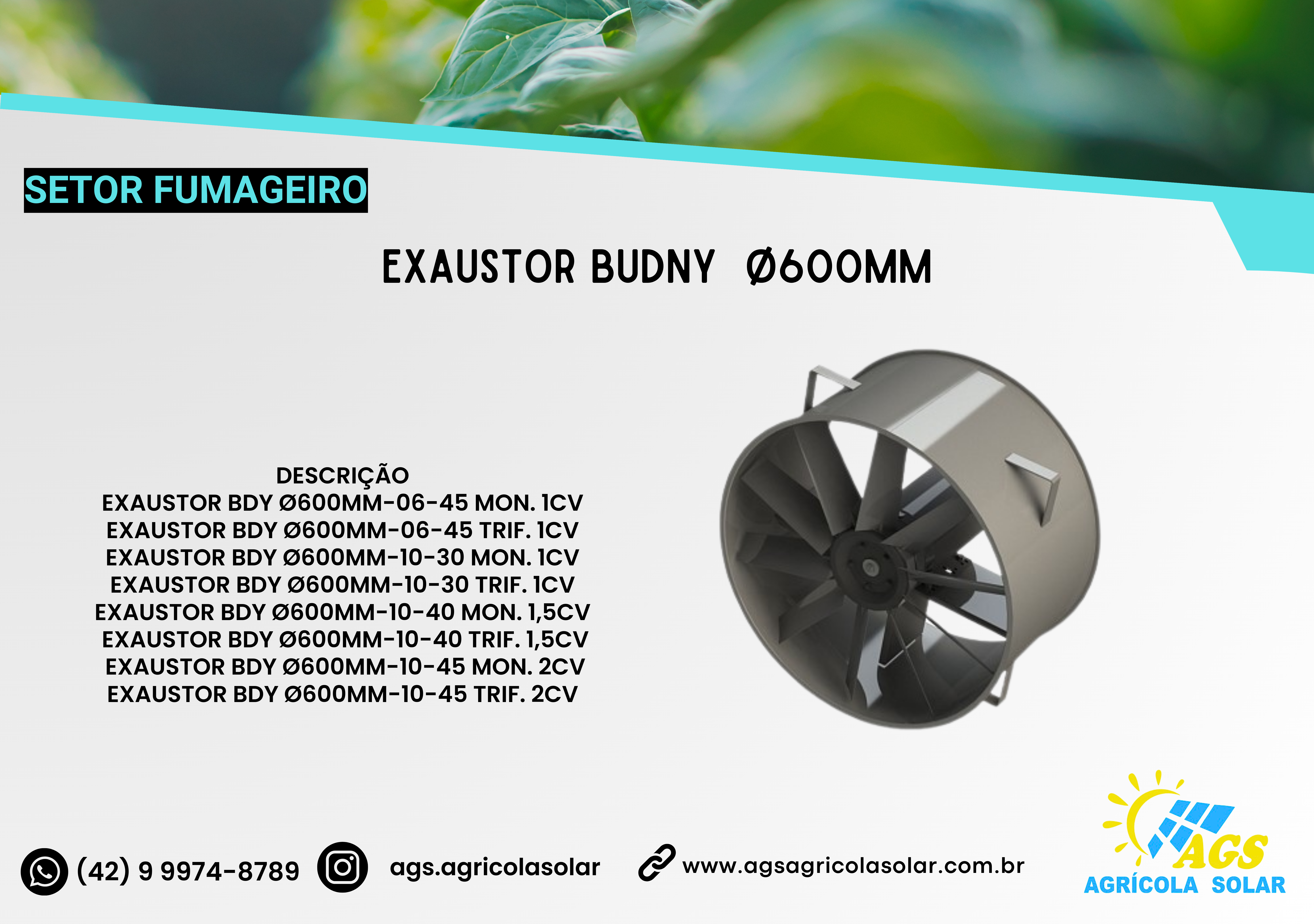 EXAUSTOR BUDNY Ø600MM