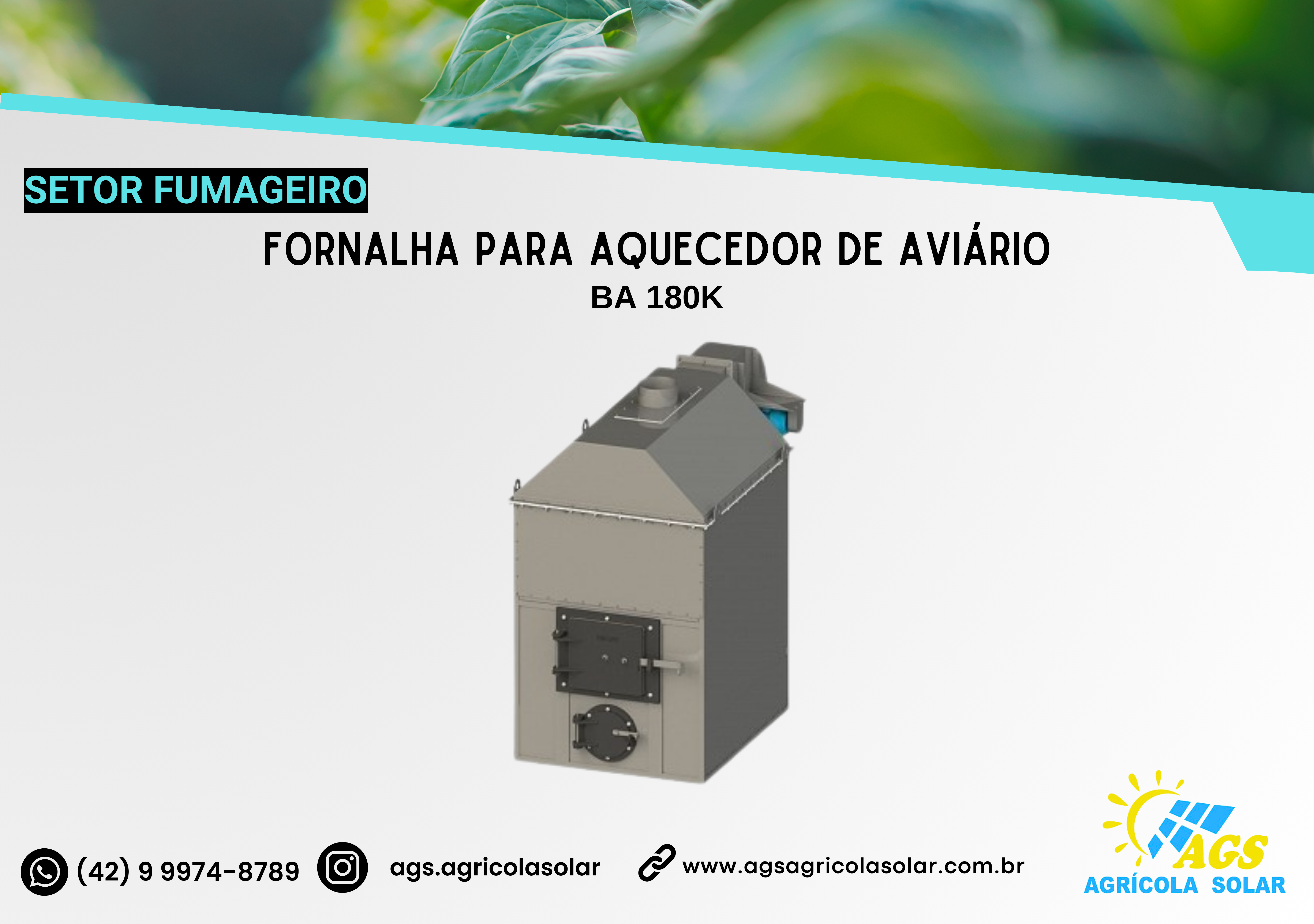 FORNALHA PARA AQUECEDOR DE AVIÁRIO - BA 180K