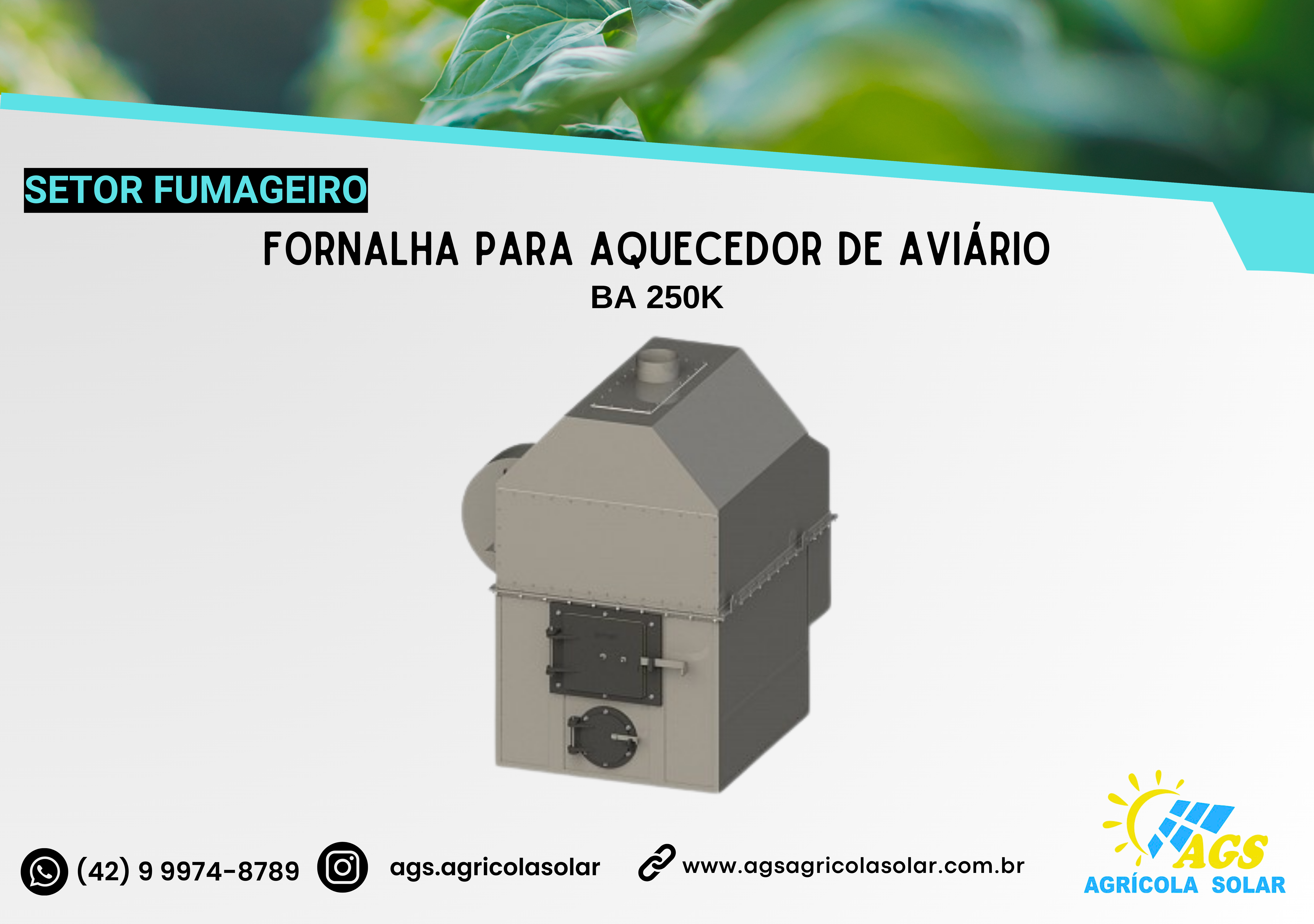 FORNALHA PARA AQUECEDOR DE AVIÁRIO - BA 250K