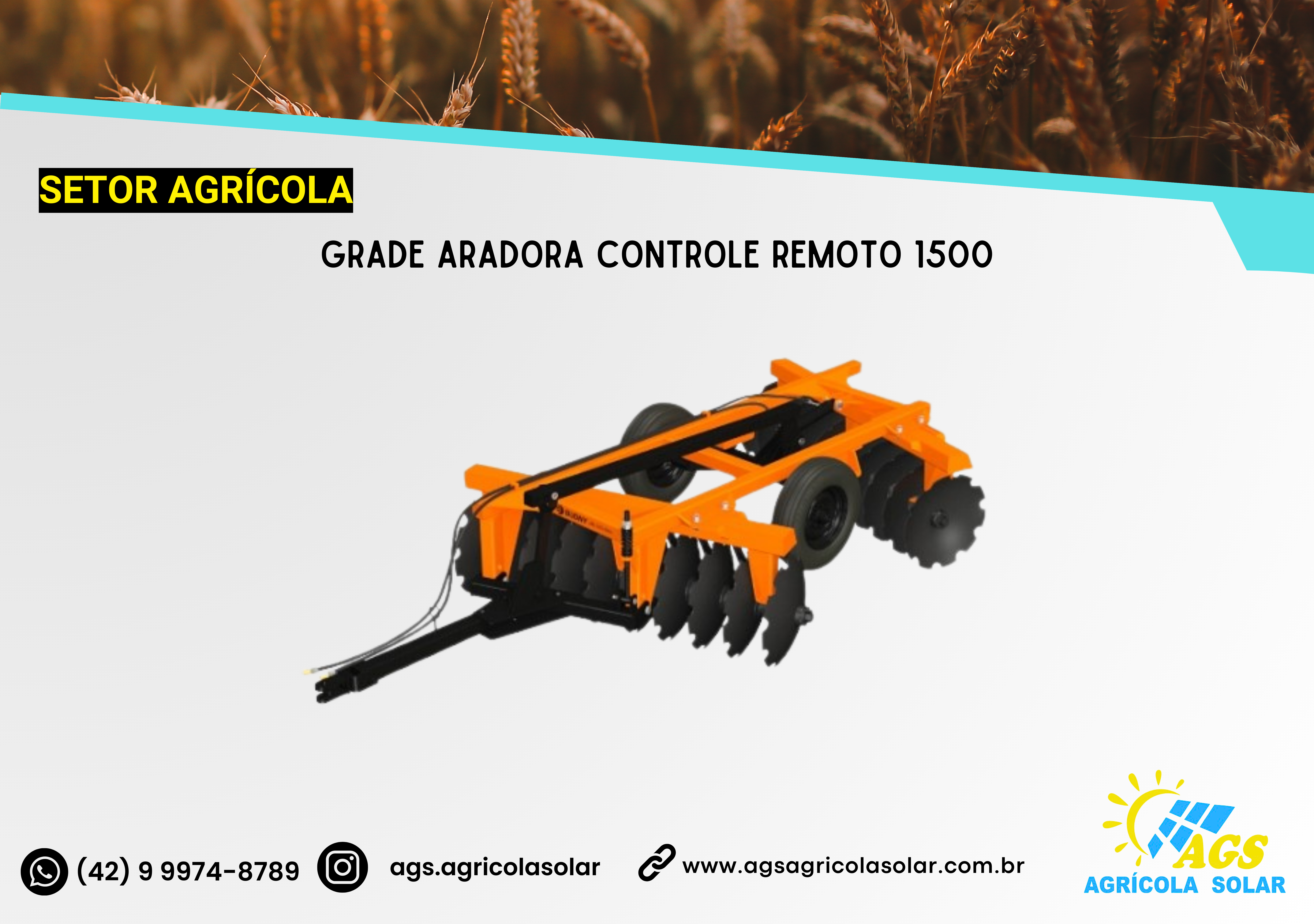 GRADE ARADORA CONTROLE REMOTO 1500