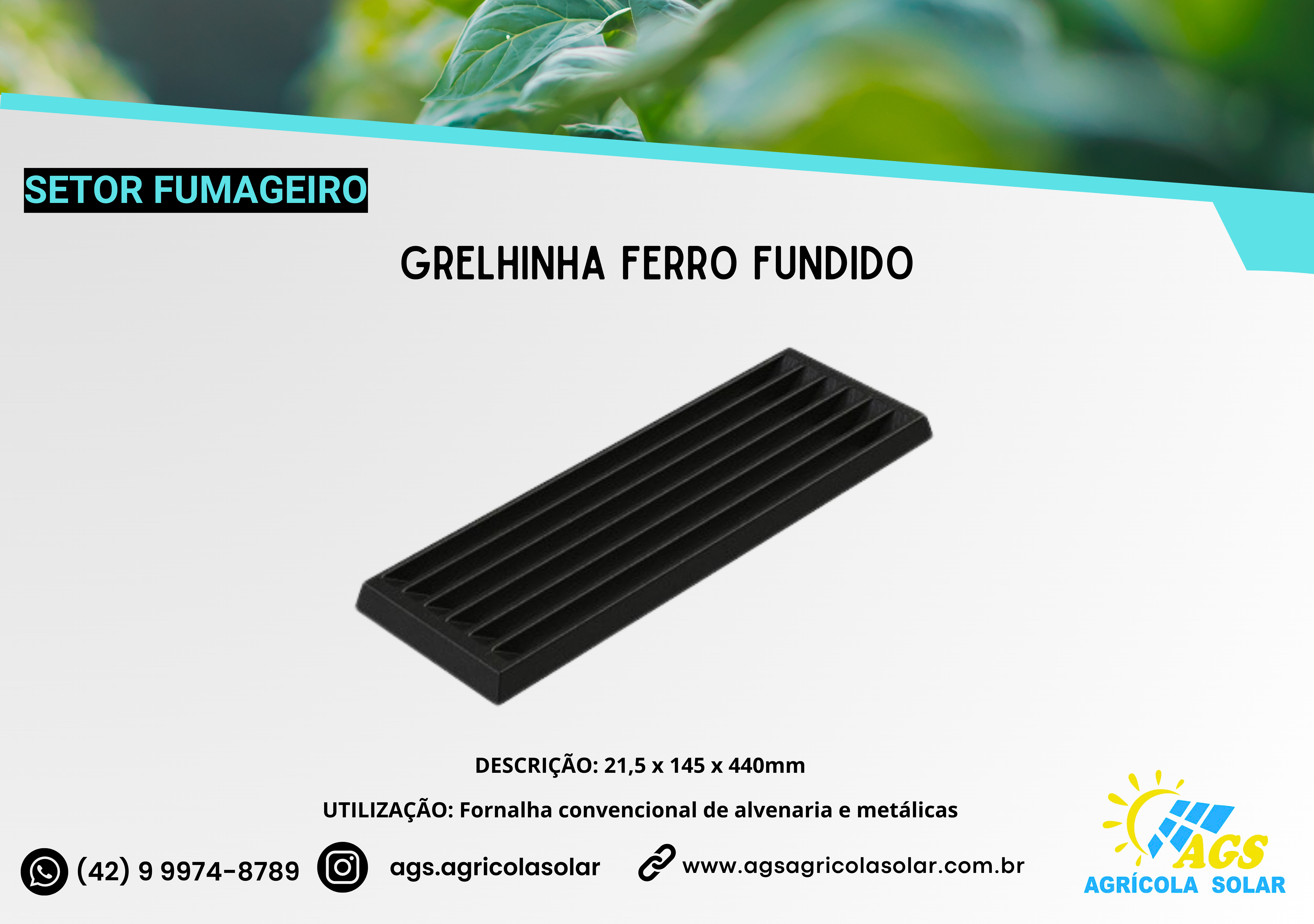 GRELHINHA FERRO FUNDIDO