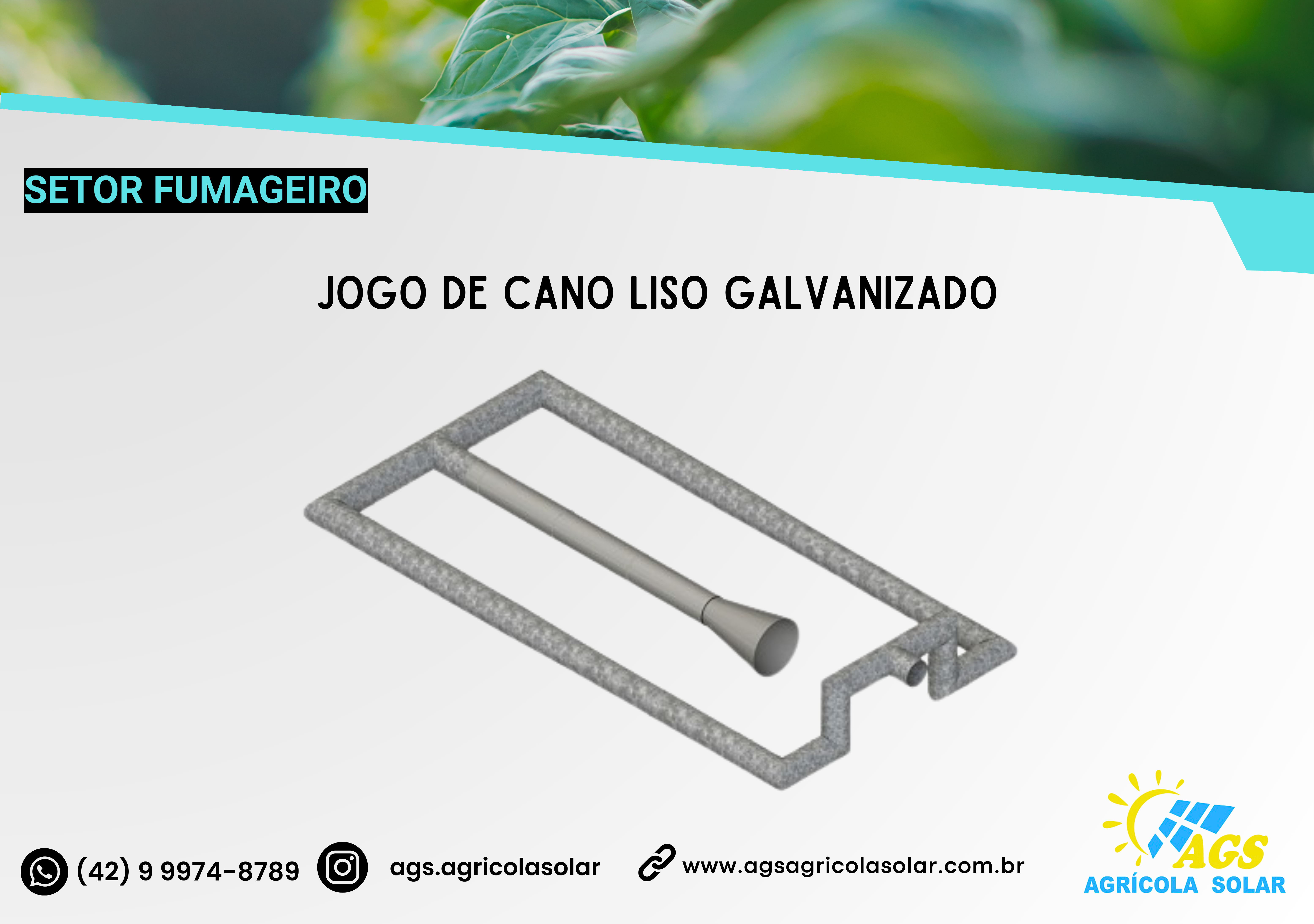 JOGO DE CANO LISO GALVANIZADO